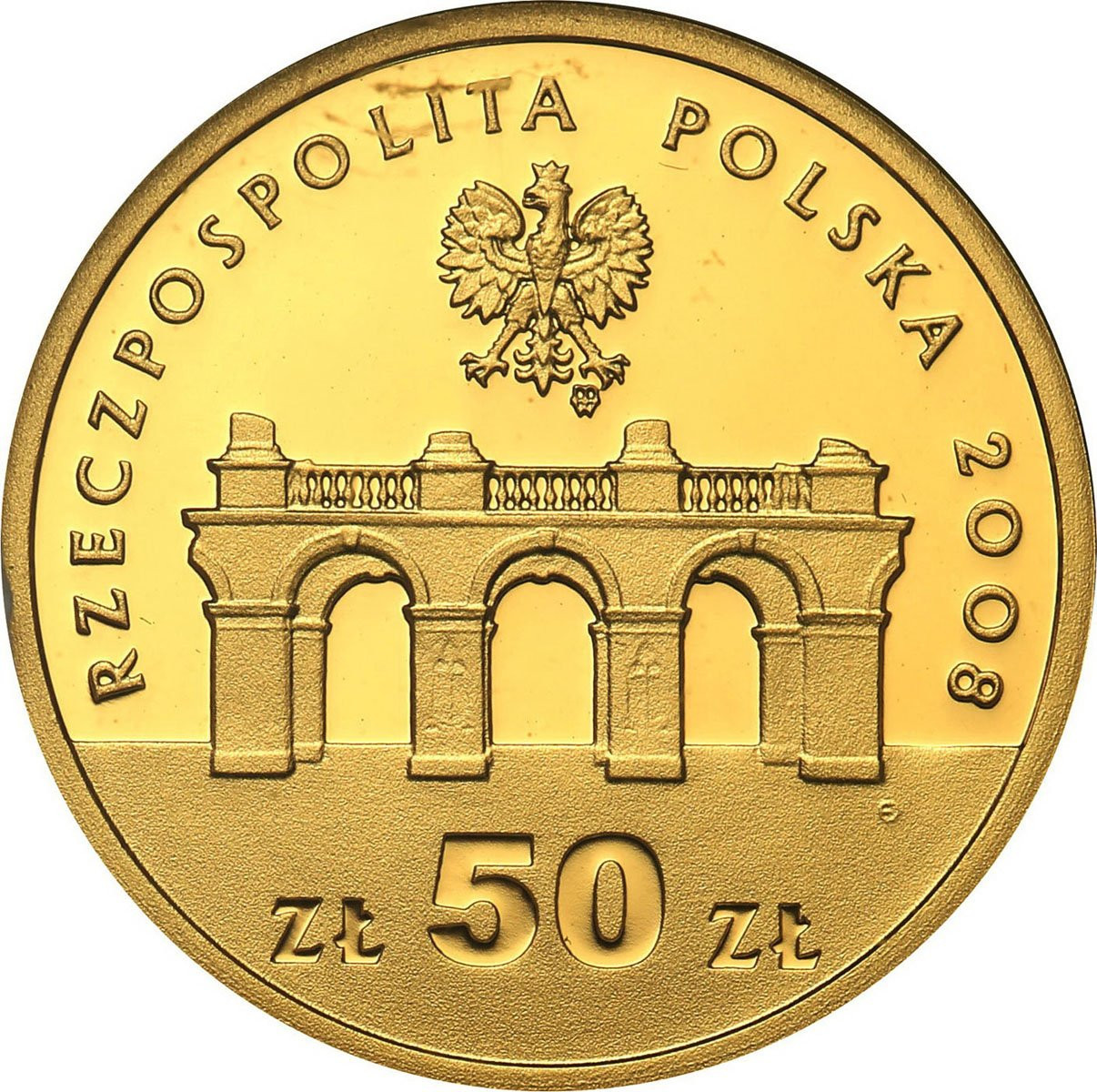 50 złotych 2008 Rocznica Odzyskania Niepodległości Piłsudski, GCN PR70